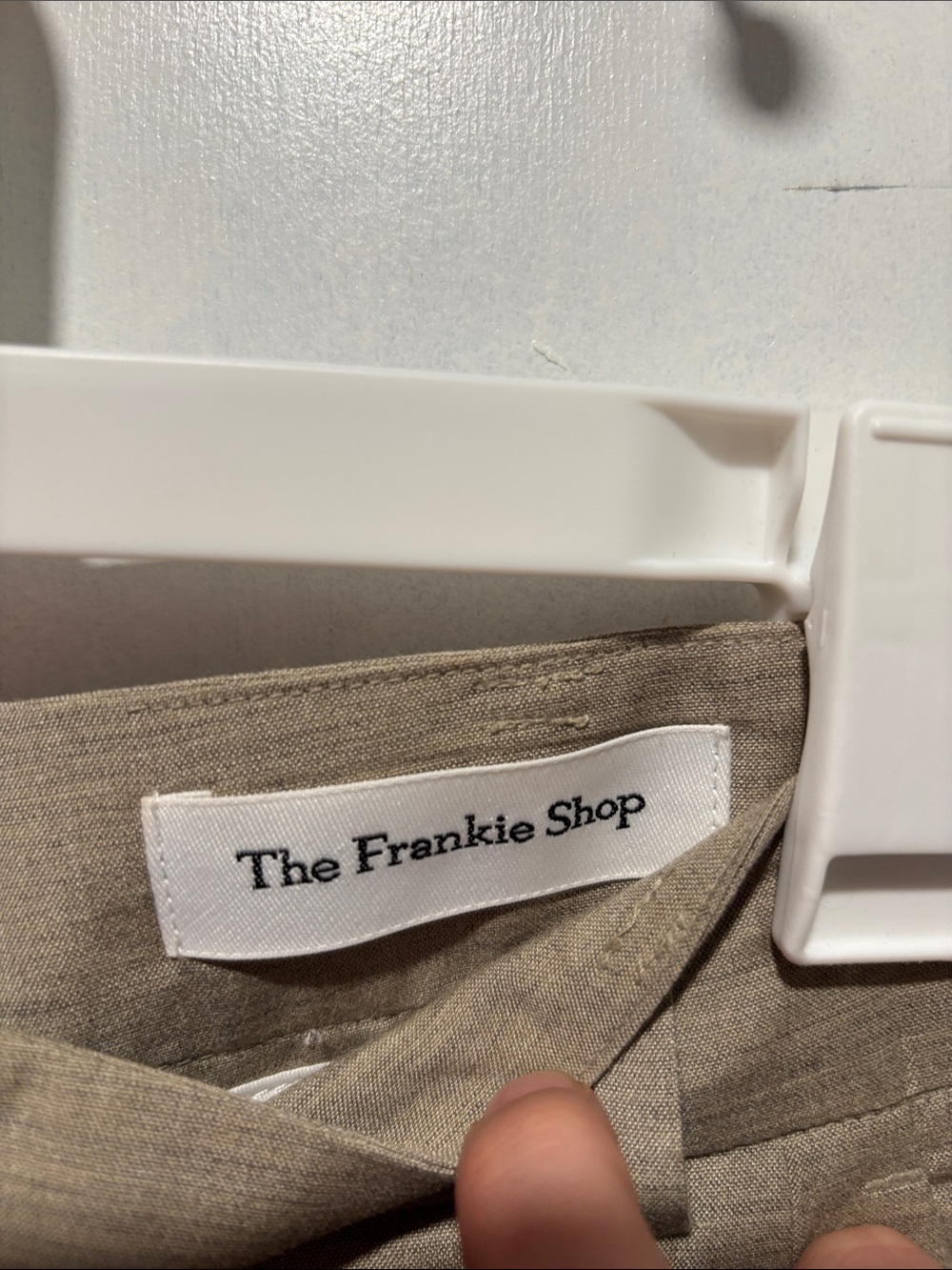 THE FRANKIE SHOP Gelso pleated trousers in light taupe melange size small - Picture 4 of 8
